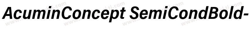 AcuminConcept SemiCondBold字体转换